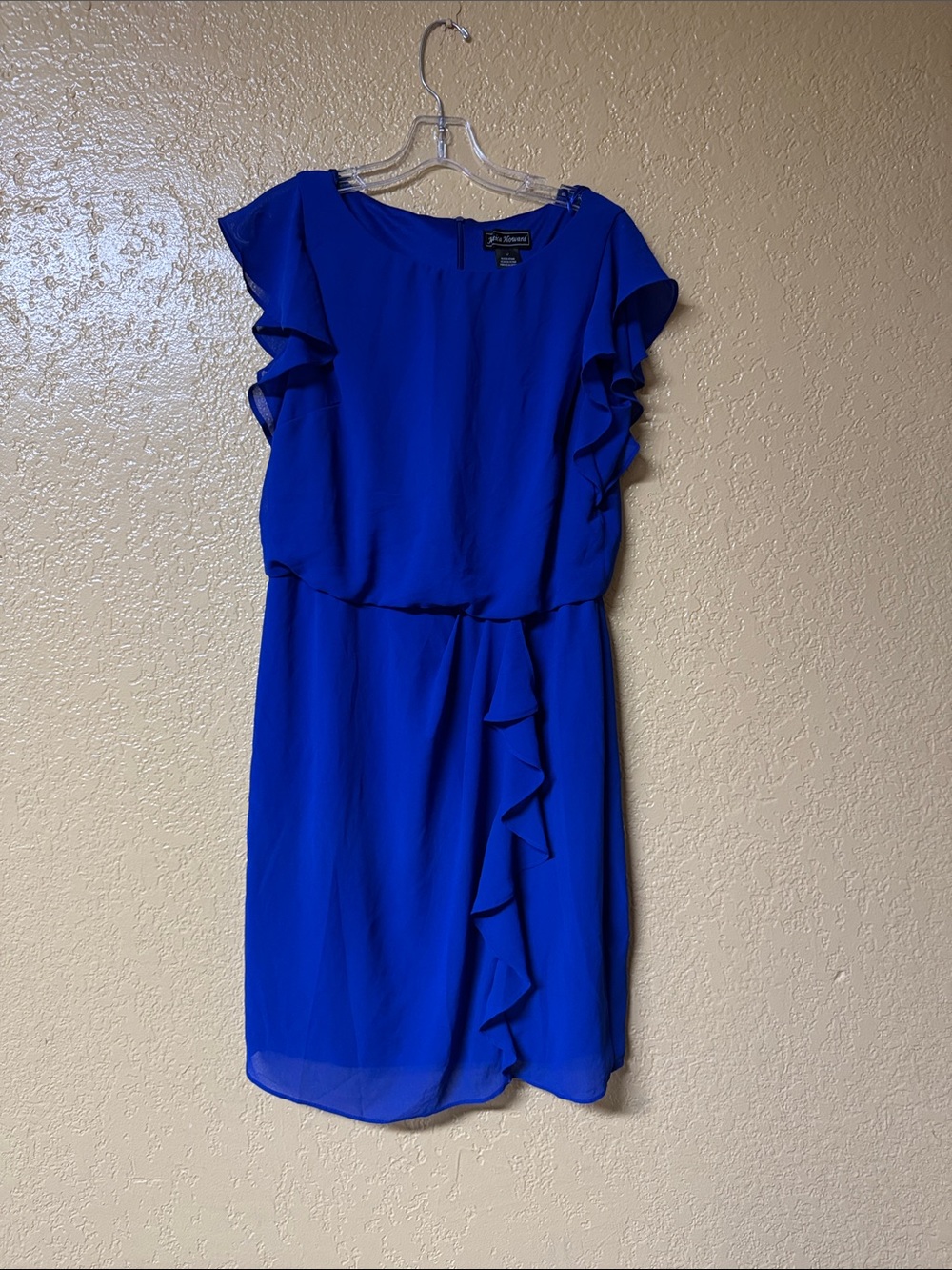 Jessica Howard Royal Blue Ruffle-Trim Mini Dress